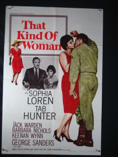 That Kind of Woman Sophia Loren 27x41 Poster 1959 Comedy War Drama