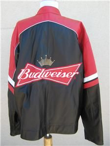Dale Earnhardt Jr Leather Jacket NASCAR Budweiser Size XL