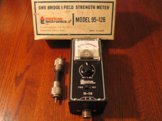 American Electronics SWR Bridge Field Strength Meter Model 95 126
