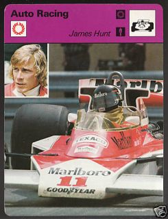 James Hunt 1977 Auto Racing SPORTSCASTER Card 05 21