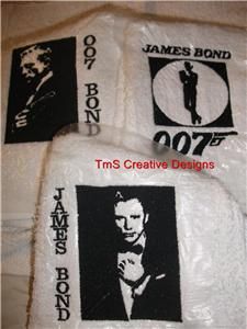 James Bond Daniel Craig Embroidered Hand Towel Giftset Christmas