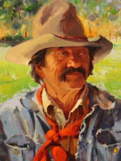 Ray Vinella The Westerner Signed Original Oil Painting Artwork Cowboy