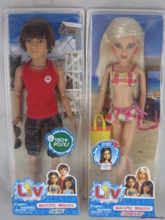  Waves Sophie and Lifeguard Jake Doll Set New by Spin Master