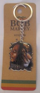 Bob Marley Rasta Jamaican Reggae Concert Album Keychain