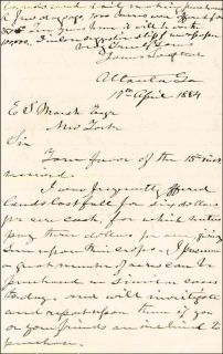 James Longstreet Autograph Letter Signed