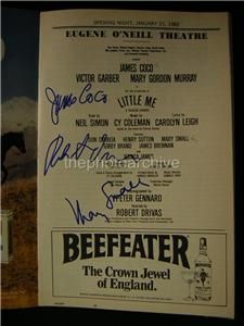 1982 James Coco Mary Small Little Me Autographed Signed Theatre