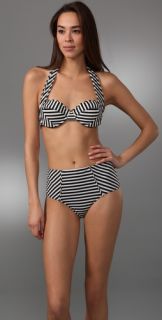 Diane von Furstenberg Maryelle Striped Bikini Top