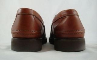 Vintage E.T. Wright Mens Italian Brown Penny Loafer Moccasins Size 10
