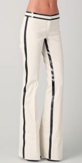 Derek Lam Trousers with Black Laminate Stripes