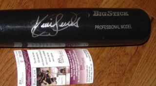 Super RARE Kirby Puckett Autograph Black Rawlings Baseball Bat JSA COA