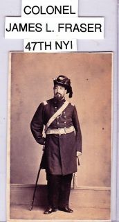 Civil War Colonel James L Fraser 47 NY This Is A Must See Image
