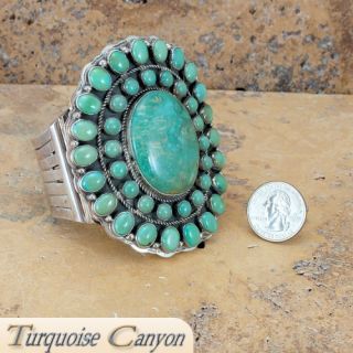 Navajo Green Kingman Turquoise by Leonard James SKU 222853