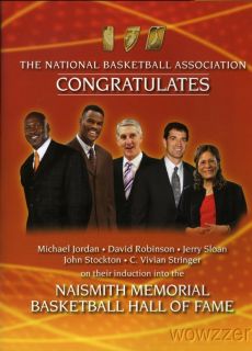 2009 NBA Basketball Hall of Fame Enshrinement Program Michael Jordan