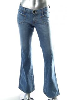James Jeans Womens Light Kimberly Blue Front Patch Pocket Bootleg Jean