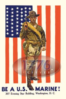 post card 1 1918 be a u s marine by james montgomery flagg marine