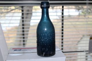 Antique Cobalt Blue James Wise Allentown PA Blob Beer or Soda Bottle