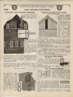 1922 Vintage Hay Barn Door Hinges Antique Farm RARE Ad