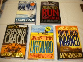 Lot of 5 James Patterson First Edition Hardcover Books Excellent