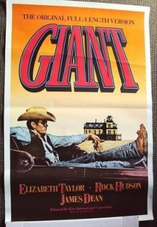 Giant Original James Dean Poster Cowboy Western Look