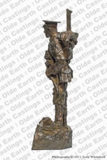 WWI Old Contemptible Cold Cast Bronze Military Statue Sculpture