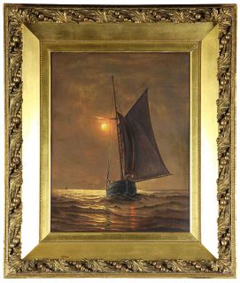 Ship Painting, attributed to James Gale Tyler, American 1855 1931
