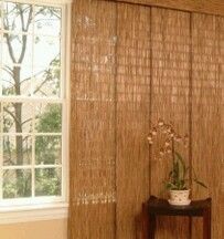 JCPenny Cindy Crawford Costa Sliding Bamboo Panel 20X82 Natural SET of