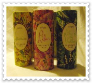 Vintage 60s Avon Lilly Valley Lilac Jasmin Trio Perfumed Talc Powder w