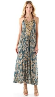 Tbags Los Angeles Maxi Dress with Beaded Bib