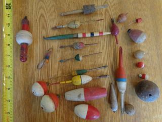  Fishing Lures Bobbers Wood Corkwood Plastic, Jamison Whistle, Frabill
