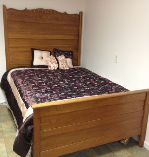 Antique Oak Bed and Dresser