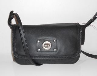 Marc Jacobs Black Leather Clutch Cross Body Jane on A Leash Totally