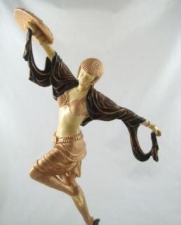 Vintage Seymour Mann Resin Art Deco Female Gladiator Hollywood Dancer