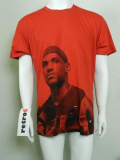 Nike Lebron James Behind The Mic New Mens Dri Fit Red Shirt 372850 611