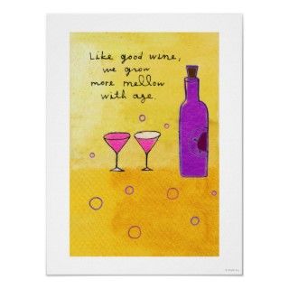 Wine and Aging Poster Print 