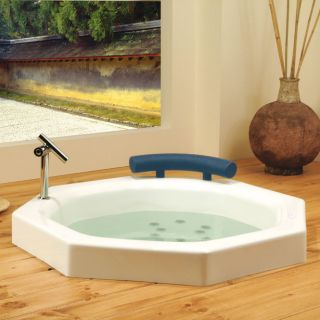  40x40 Round Japanese Style Round Bath Tub Optional Whirlpool