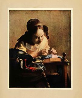   In Print Woman Lace Maker Craft Jan Vermeer Baroque Dutch Golden Age