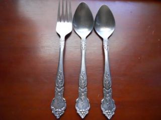 National Stainless Flatware Japan Rose Leaf Pattern Pieces Silverware