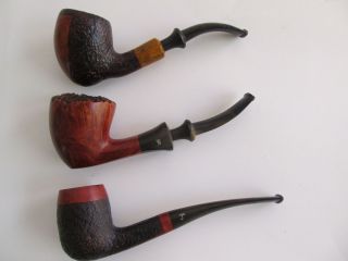 Lot of 3 Nice Estate Pipes Stanwell and Jarl Ribbon