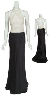 Stunning Jayson Brunsdon Sequin Silk Gown Dress 8 New