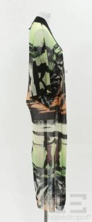 Jean Paul Gaultier Black & Multicolor Mesh Swimsuit Wrap Cover Up Sz M