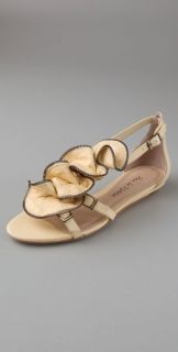 Pour La Victoire Ella Zip Ruffle Flat Sandals