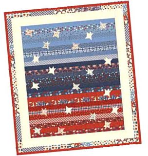Star Spangled Banner Jelly Roll Pattern Red White Bold