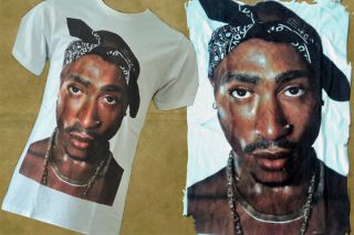 Tupac 2Pac White Retro T Shirt Jay Z Wu Tang s M L XL
