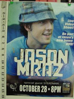 Autographed Jason Mraz Concert Poster One of A Kind