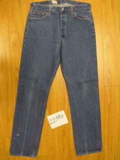 Levis Blue 501 Killer hege Jeans USA 38x36 2299H