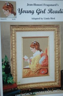Young Girl Reading Cross Stitch Jean Honore Fragonard