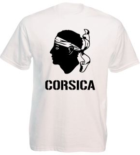 Tee Shirt Neuf Corsica Tete de Maure Personnalise Personnalisable