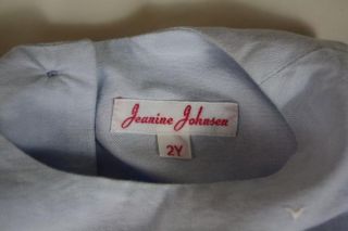 Vtg Boutique Embroidered Jeanine Johnsen Girls Dress 2T