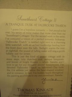 Thomas Kinkade Sweetheart Cottage II Publisher Proof