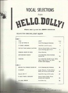  Dolly Vocal Selections Broadway Sheet Music Book by Jerry Herman c1964